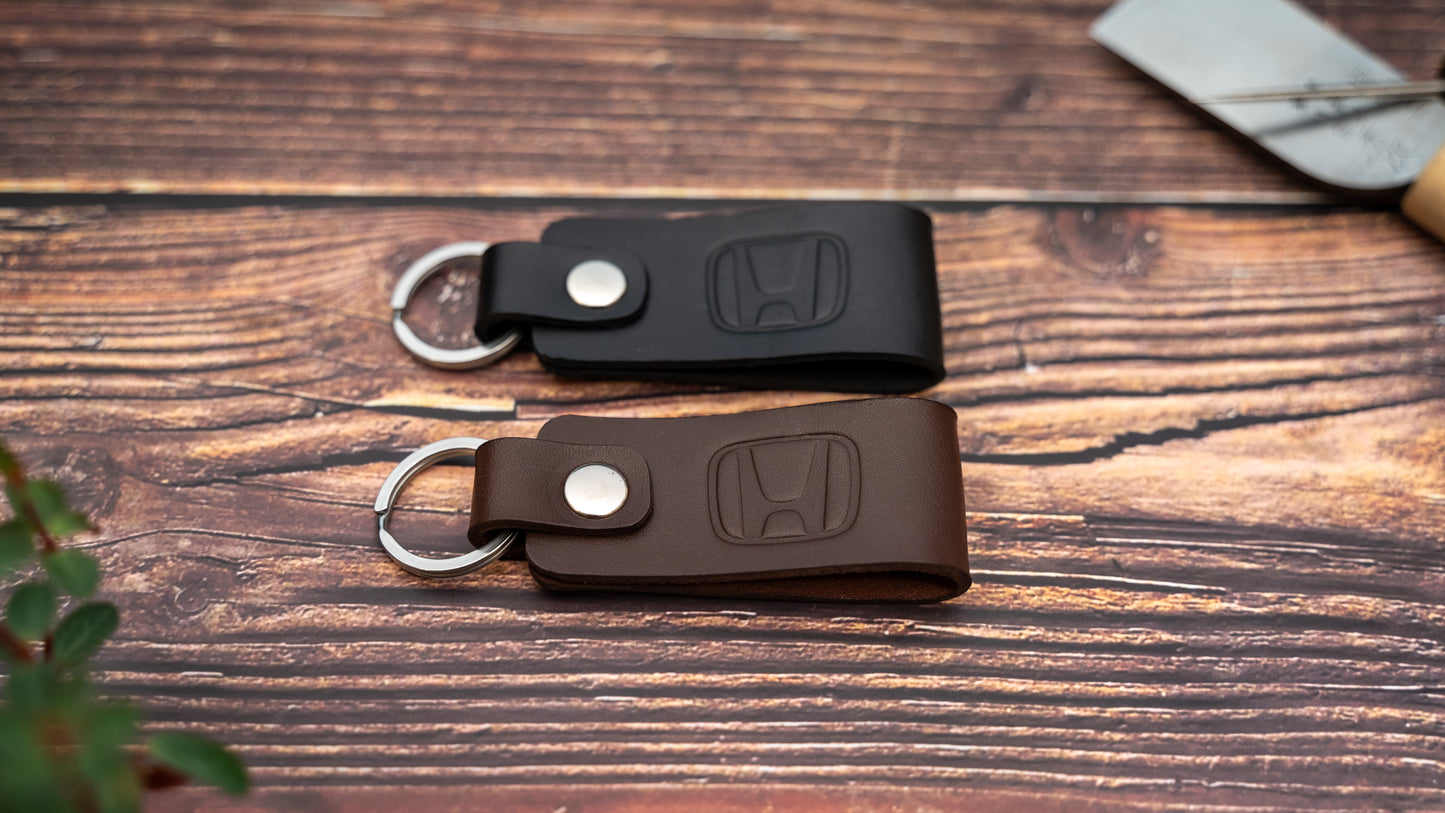 Honda leather car keyring