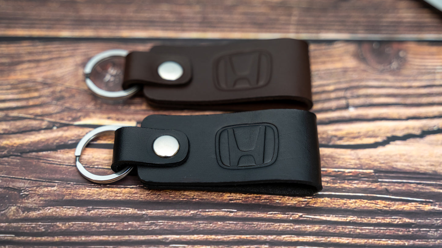 Honda leather car keyring