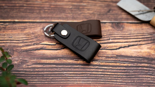 Honda leather car keyring