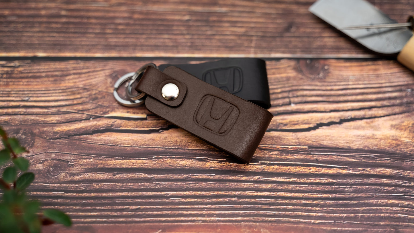 Honda leather car keyring