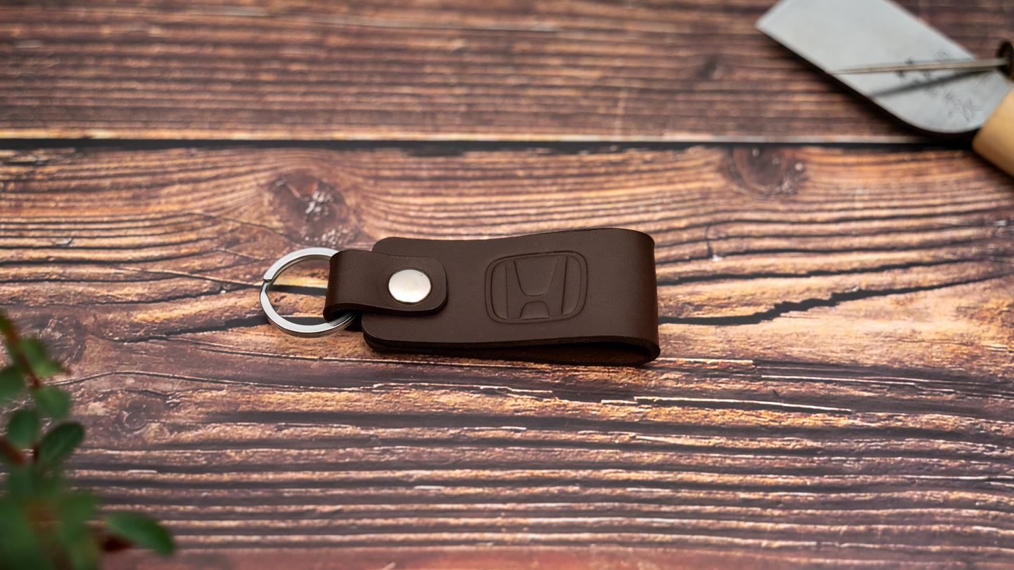 Honda leather car keyring
