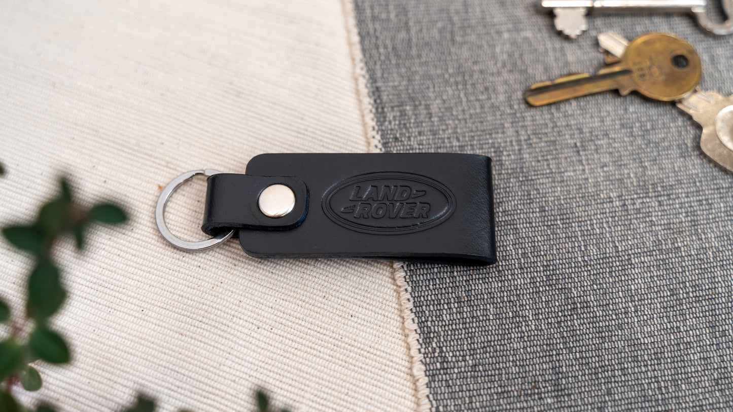 Land Rover leather car keyring