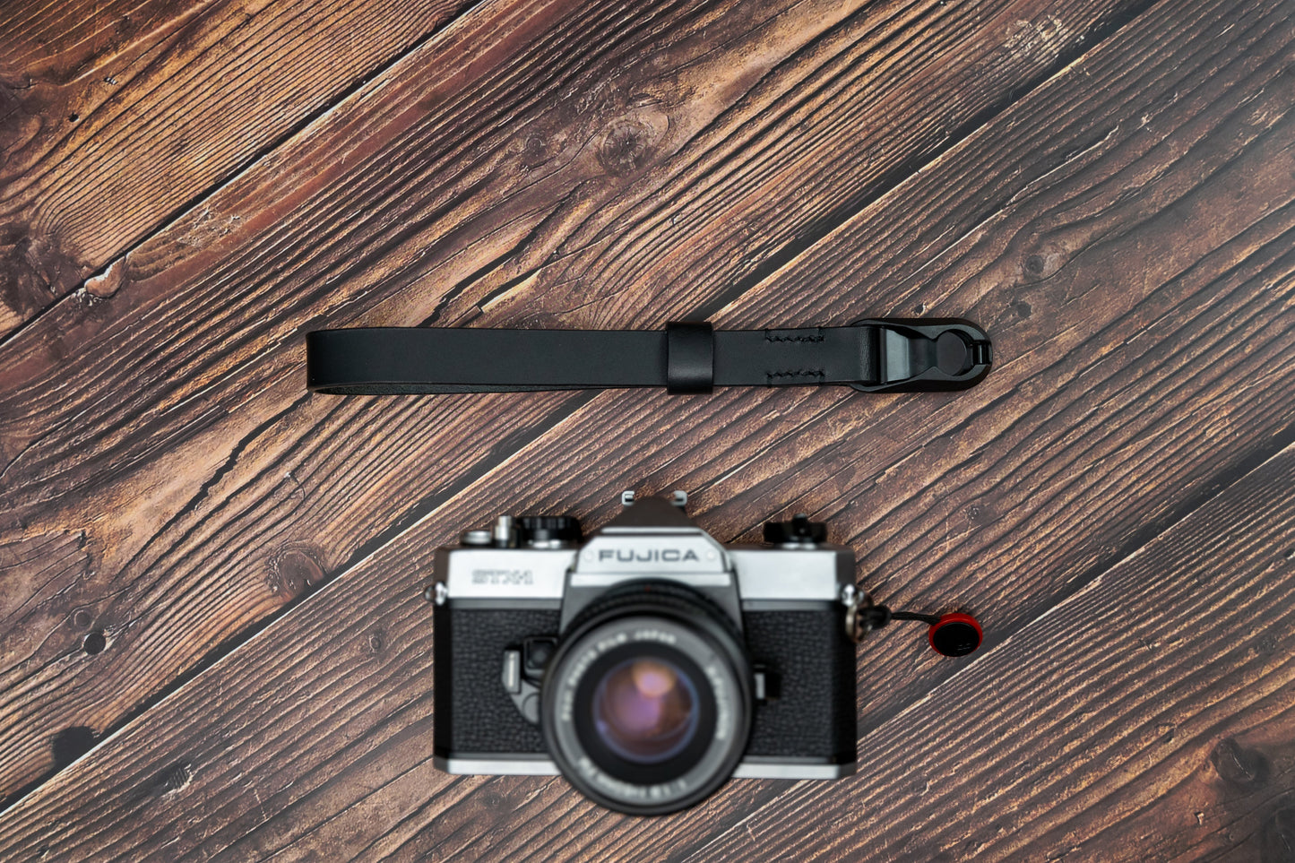 Leather Camera Wrist Strap made with Peak Design Anchor Links