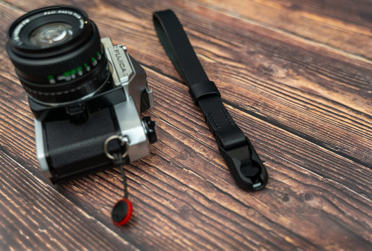 Leather Camera Wrist Strap made with Peak Design Anchor Links