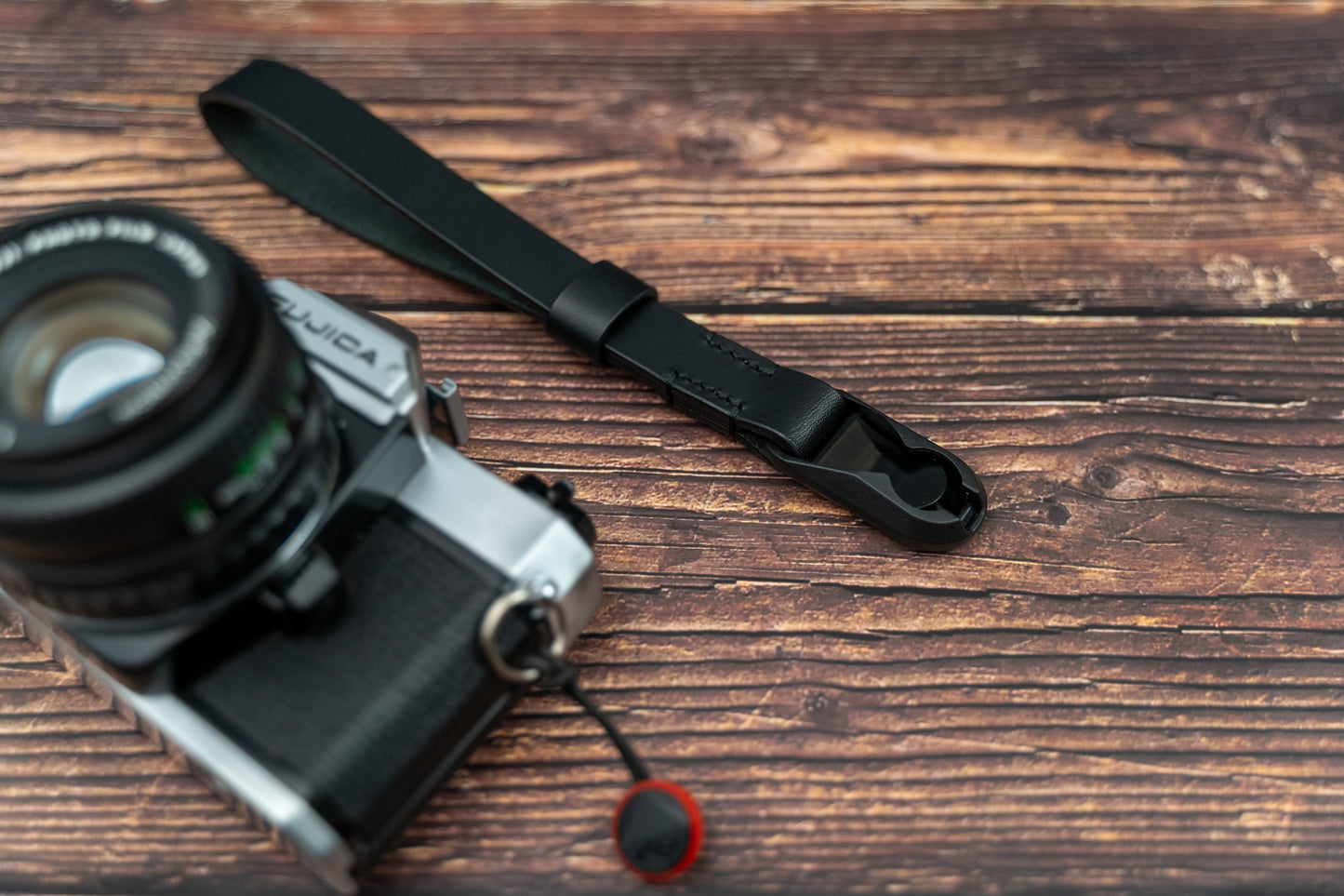 Leather Camera Wrist Strap made with Peak Design Anchor Links