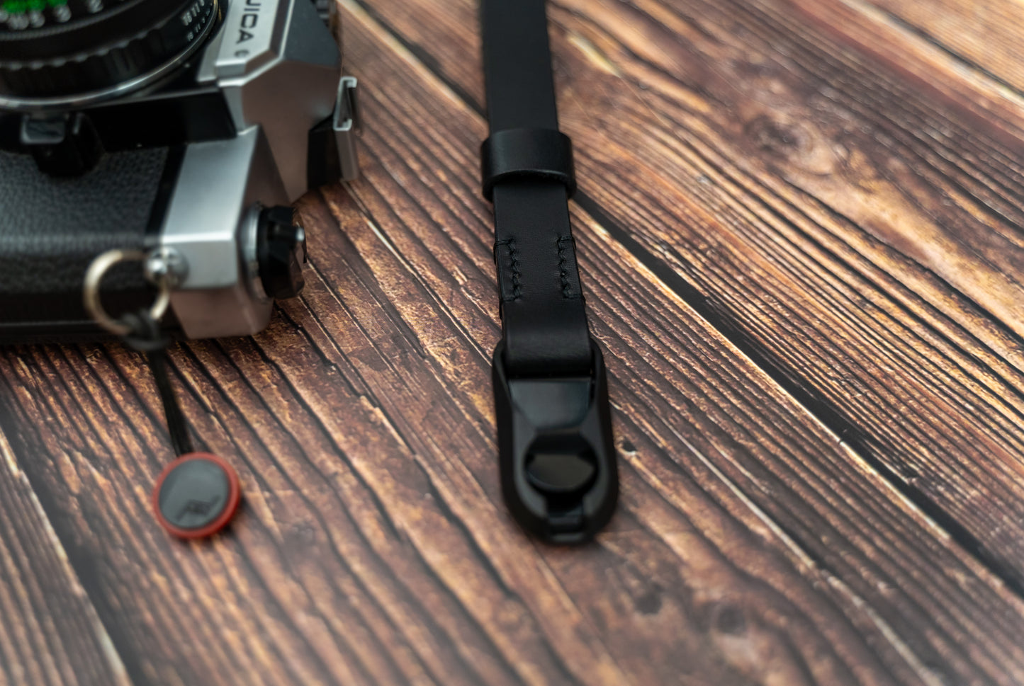 Leather Camera Wrist Strap made with Peak Design Anchor Links