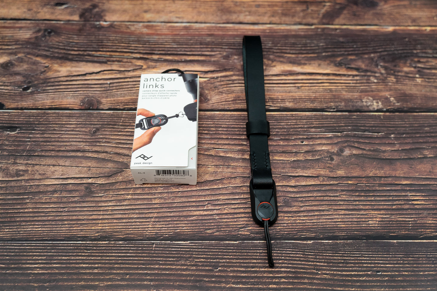 Leather Camera Wrist Strap made with Peak Design Anchor Links