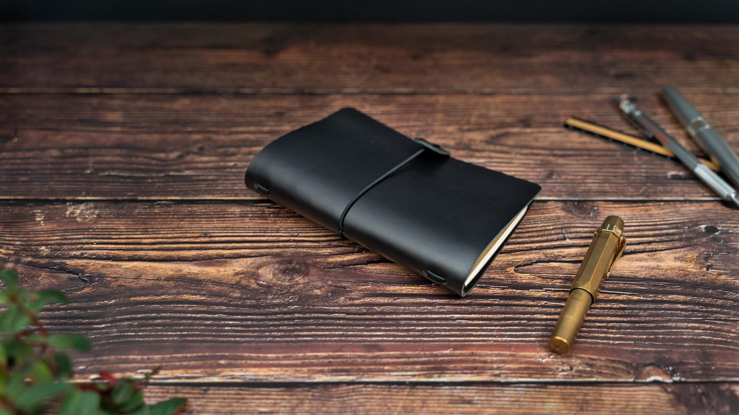 Leather Journal Cover for Field Notes or Moleskine Cahier