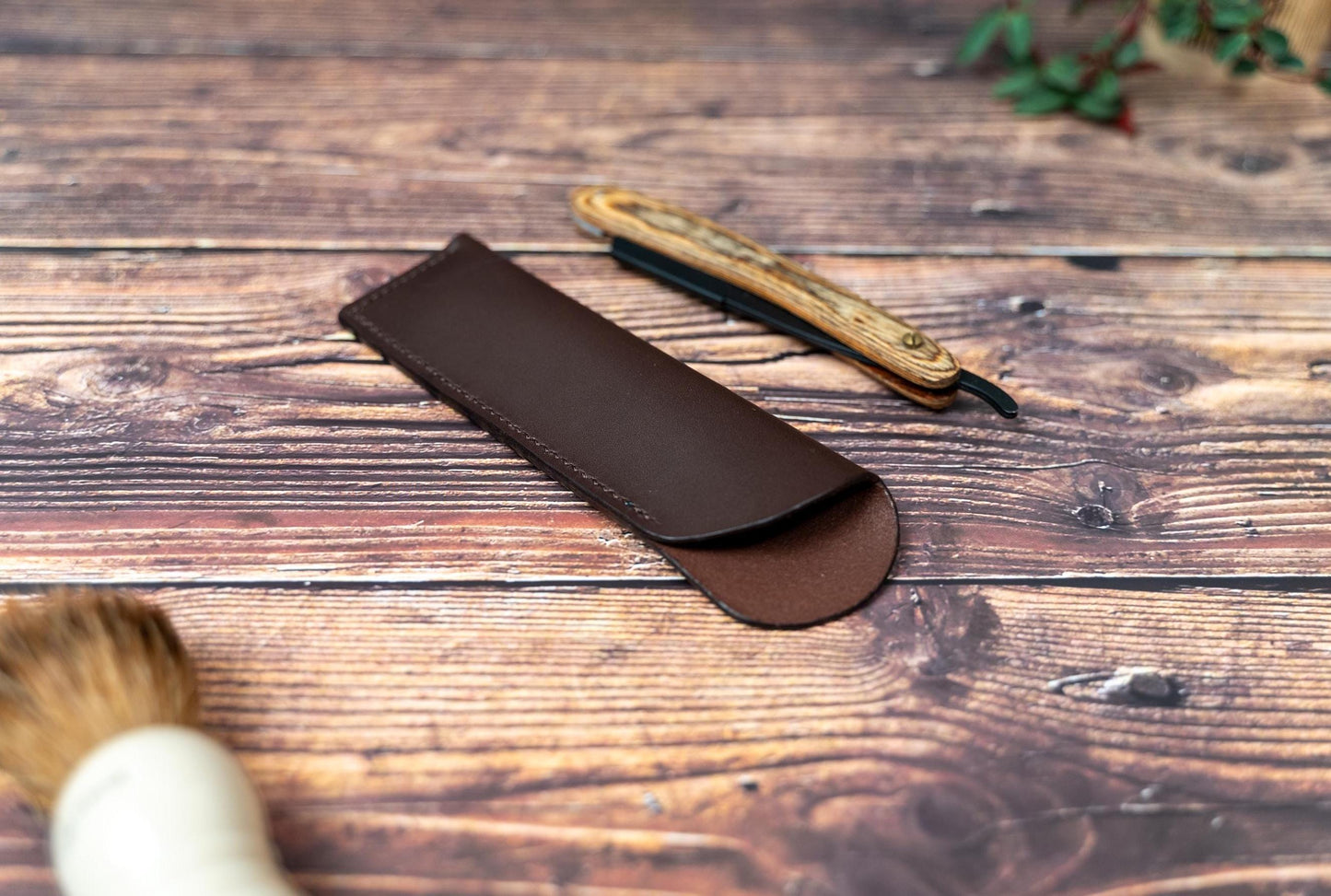 Leather Straight Razor Case