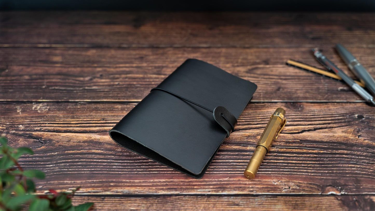 Leather Journal Cover for Field Notes or Moleskine Cahier