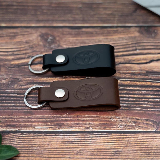 Toyota leather car keyring