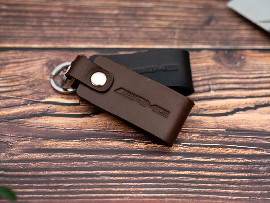 Mercedes AMG leather car keyring