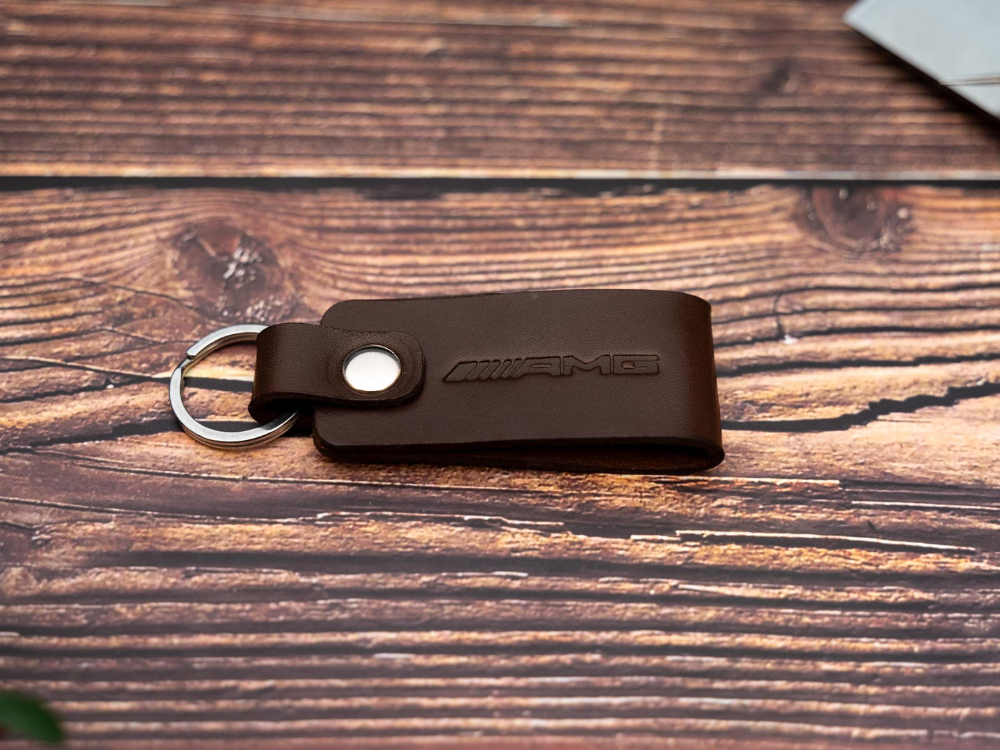 Mercedes AMG leather car keyring