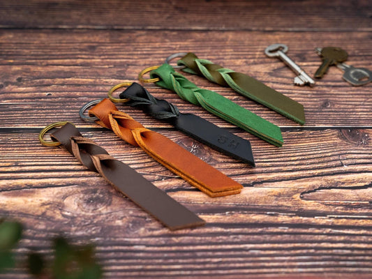 Leather Twist Keyring