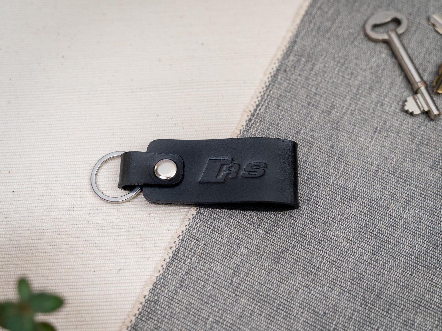 Audi RS Sport leather car keyring