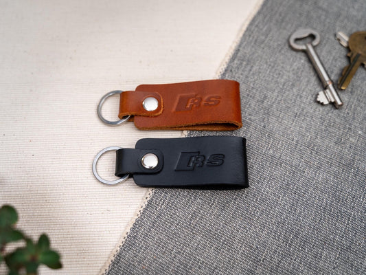 Audi RS Sport leather car keyring