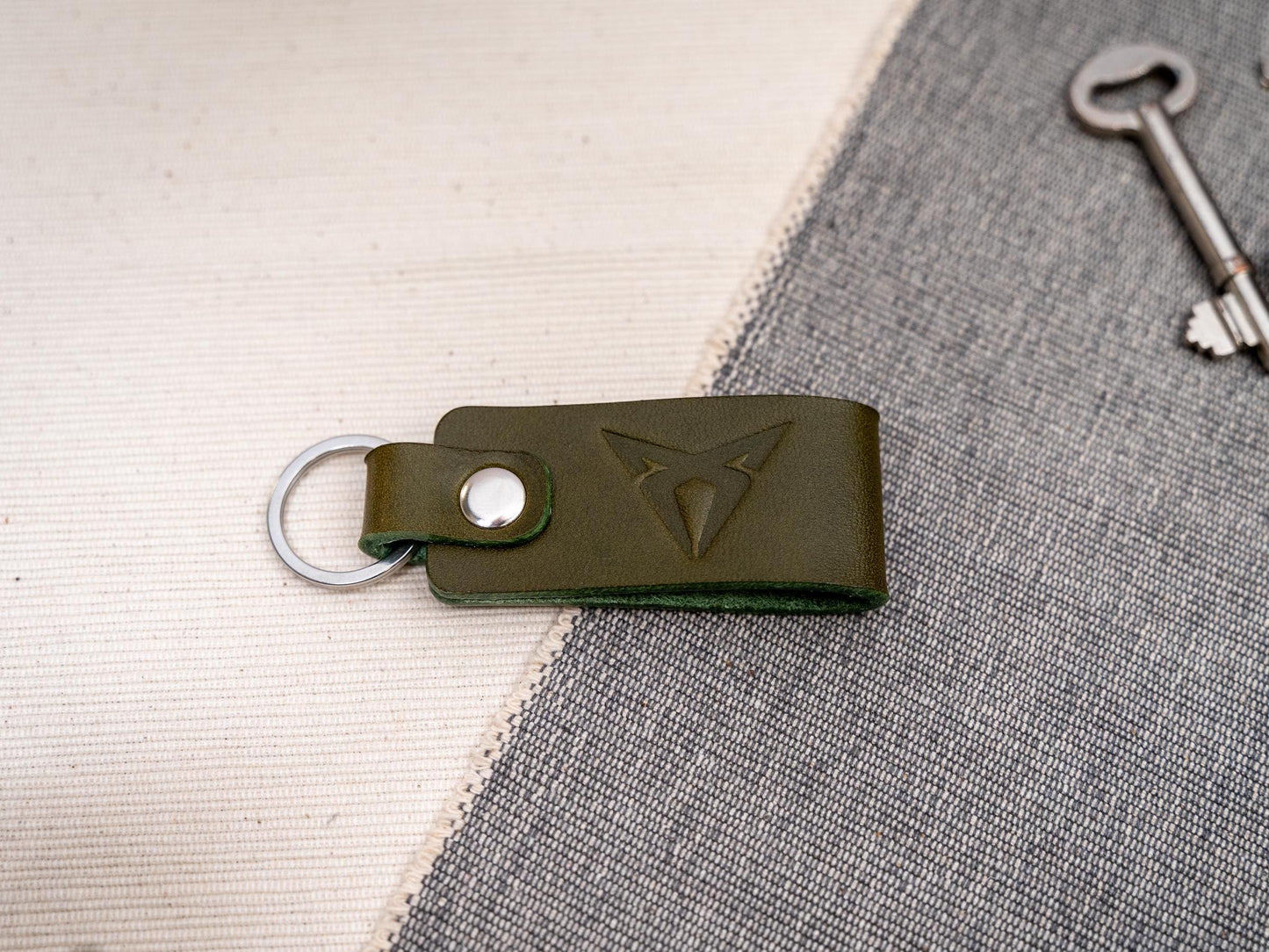 SEAT Cupra sport leather car keyring