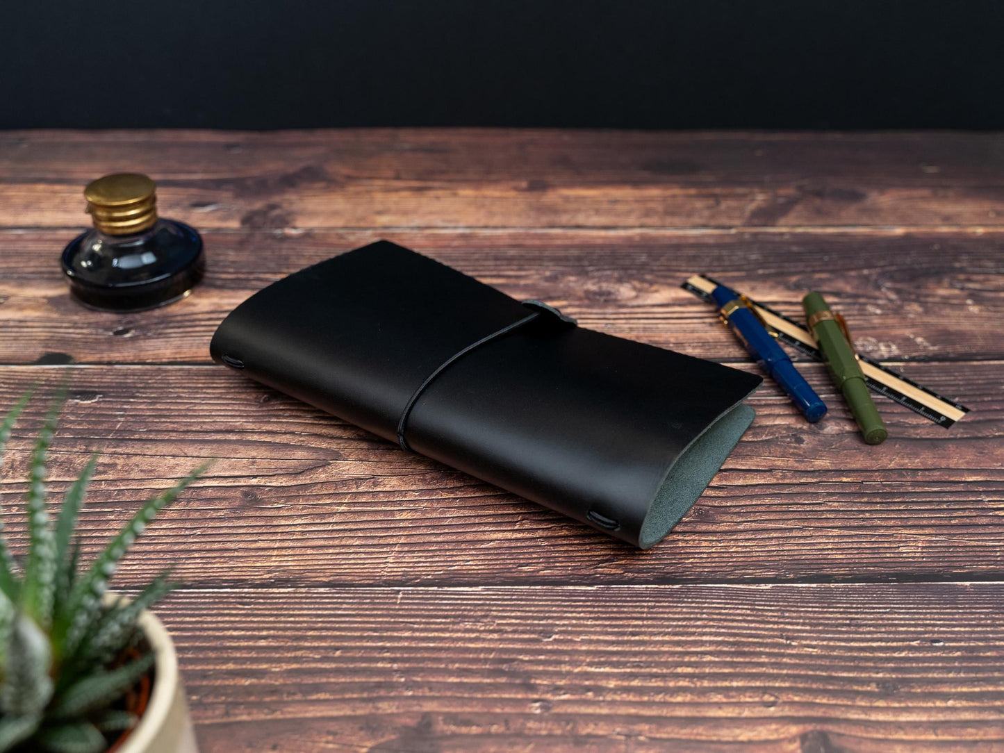 Leather Journal Cover for Midori Traveler's Notebook Standard Size TN