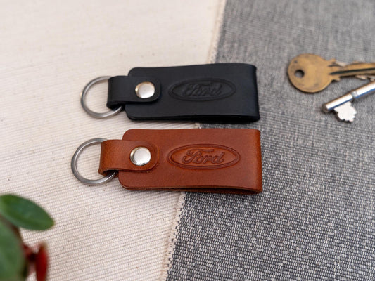 Ford leather car keyring
