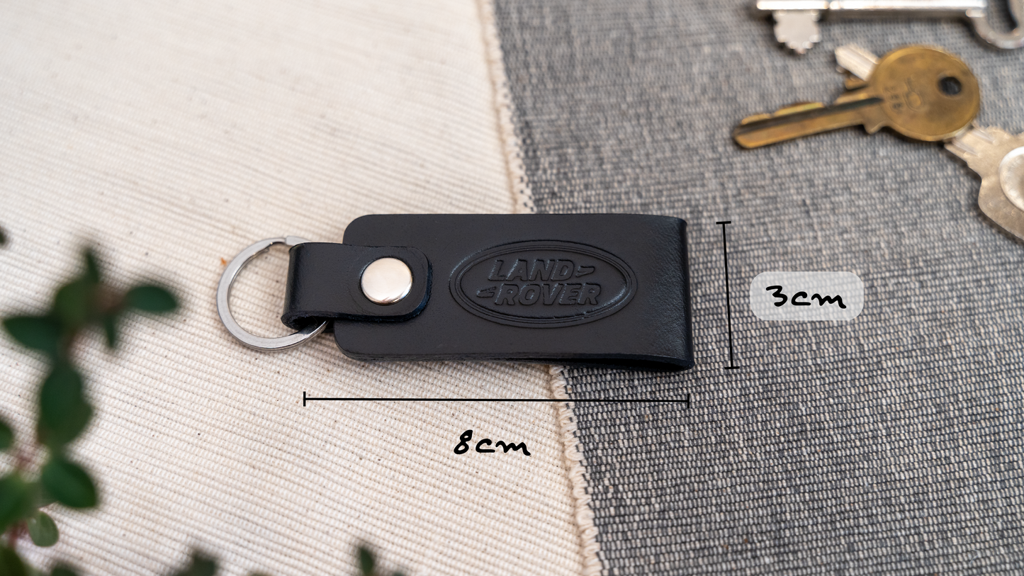 Land Rover leather car keyring