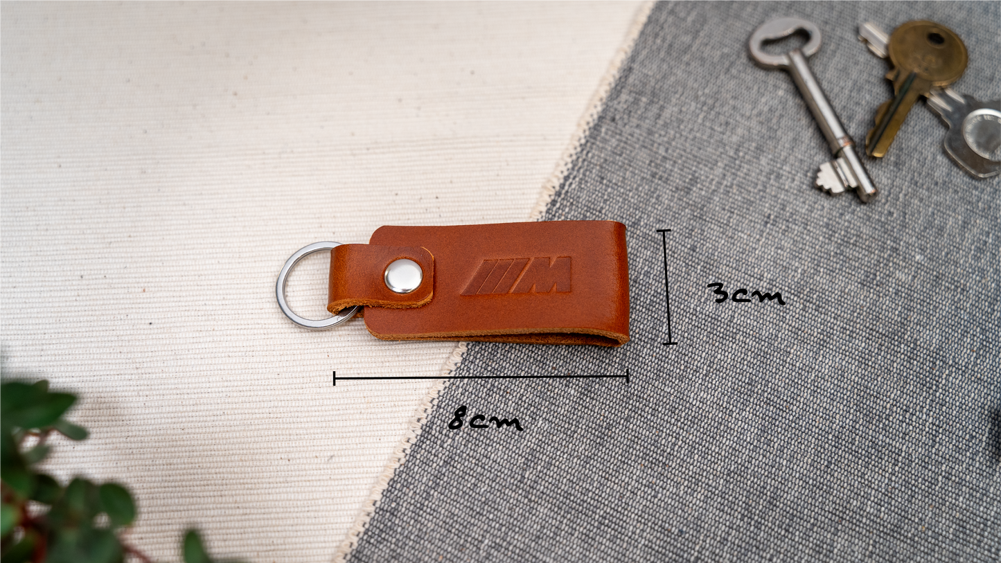 BMW M sport leather car keyring