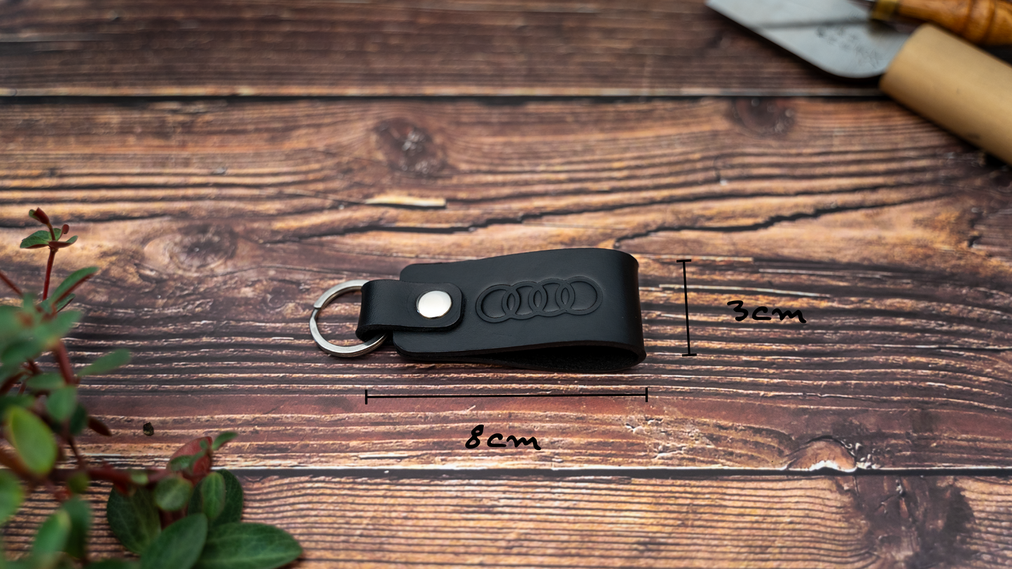 Audi leather car keyring