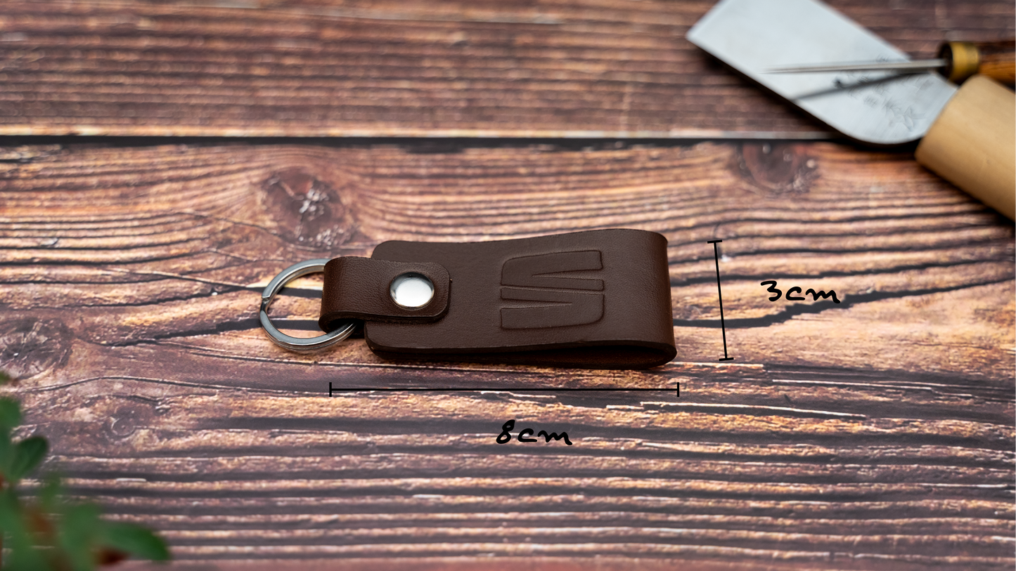 SEAT leather car keyring