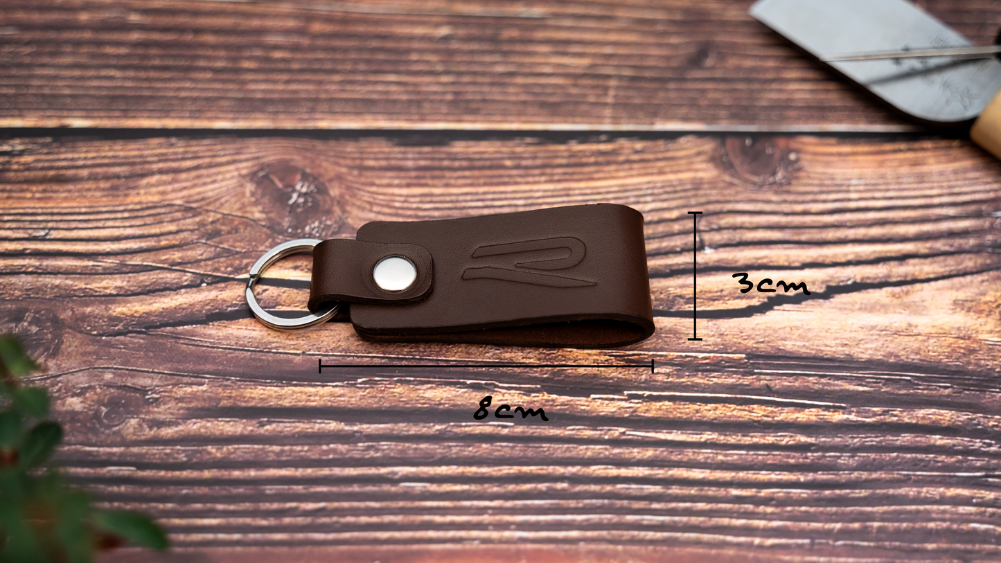 Volkswagen R leather car keyring