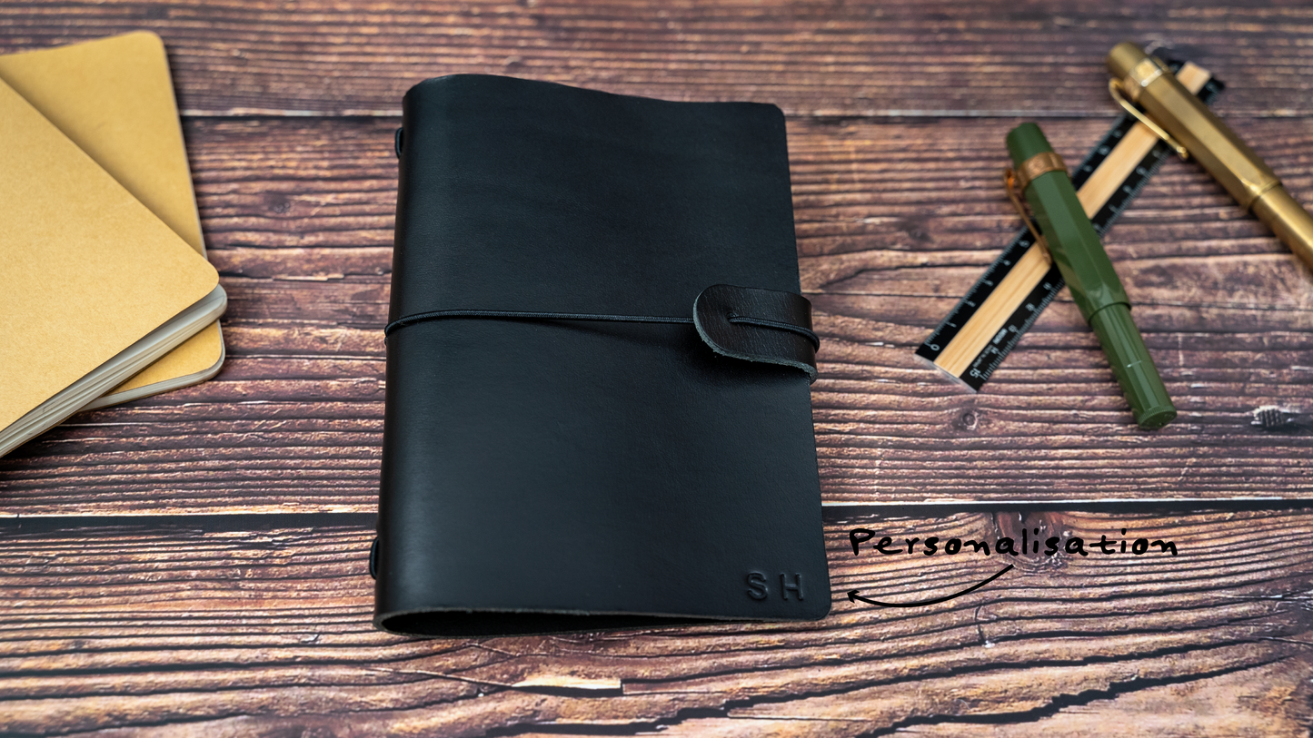 Leather Journal Cover for Midori Traveler's Notebook Standard Size TN