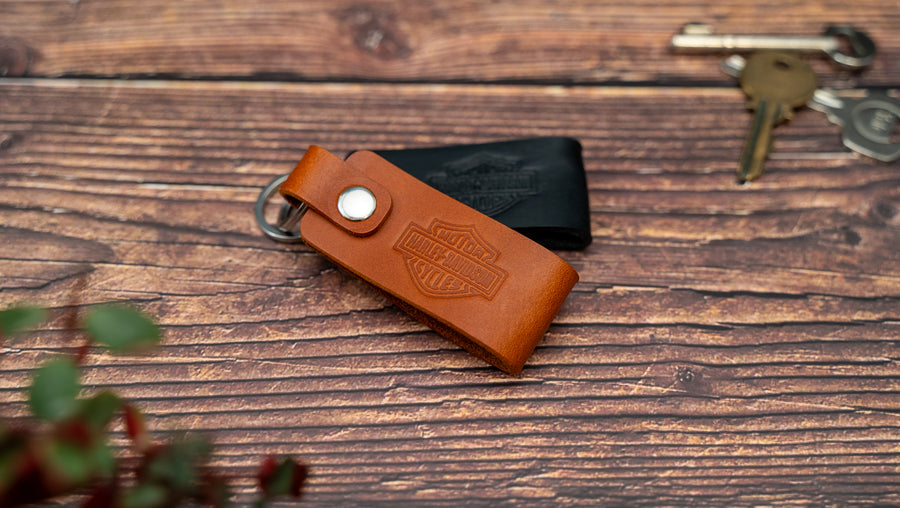Harley-Davidson leather motorbike keyring