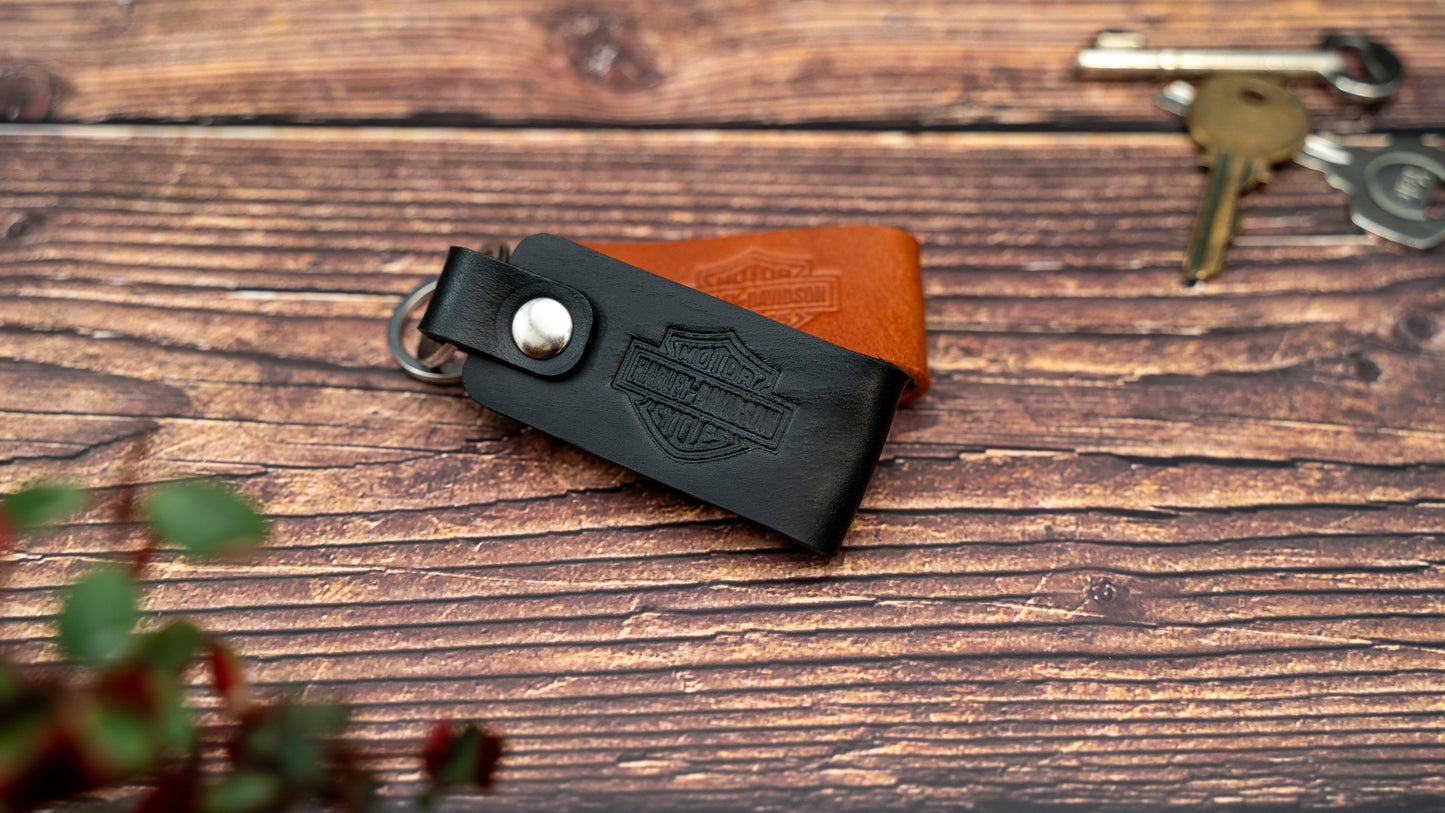 Harley-Davidson leather motorbike keyring