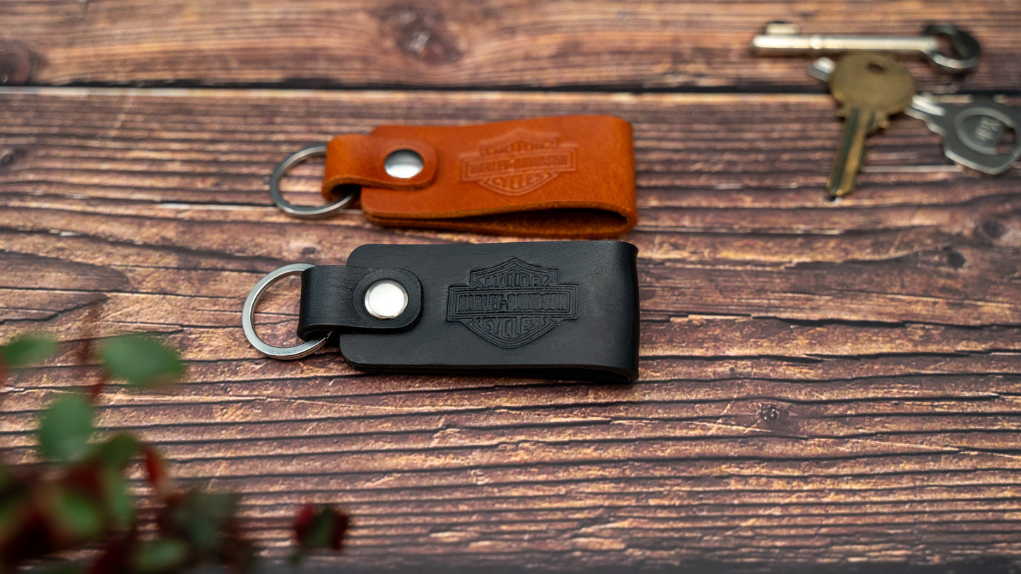 Harley-Davidson leather motorbike keyring
