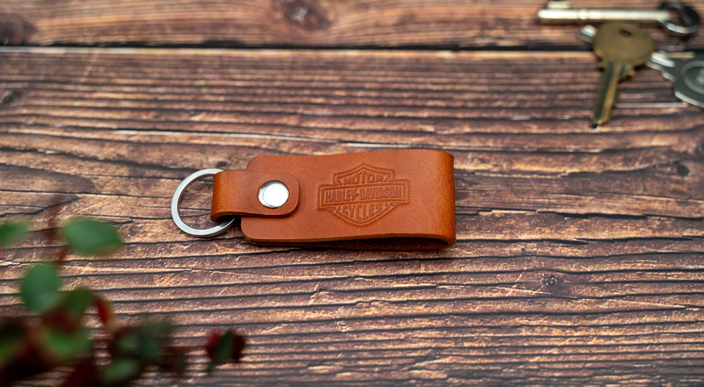 Harley-Davidson leather motorbike keyring