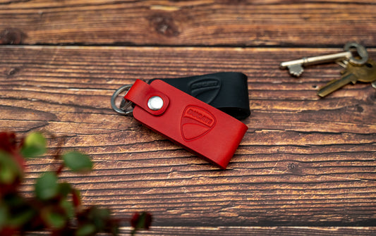 Ducati leather motorbike keyring