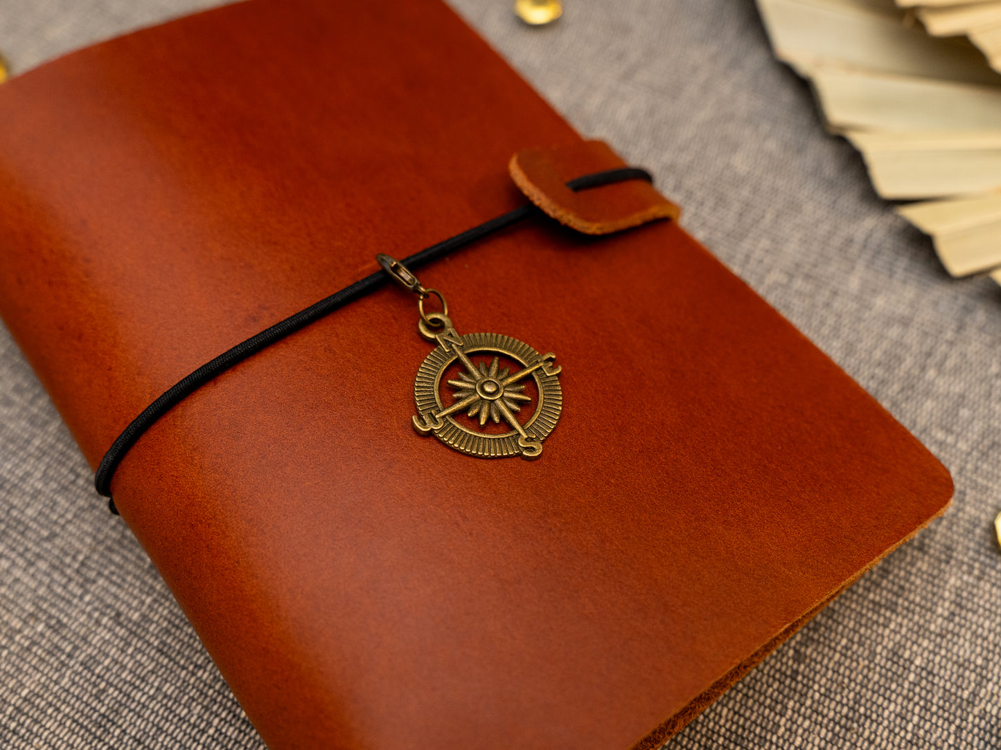 Vintage Brass Notebook Cover Charms