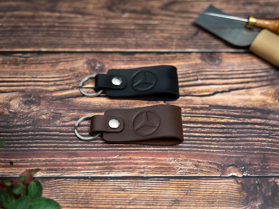 Mercedes Benz car leather keyring