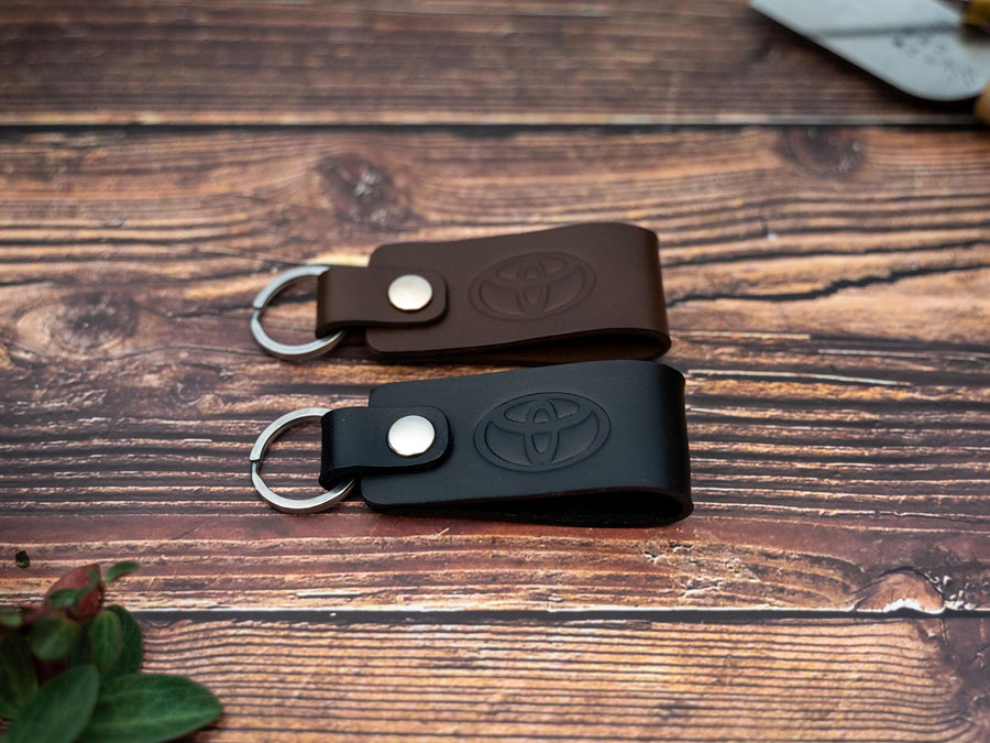 Toyota leather car keyring