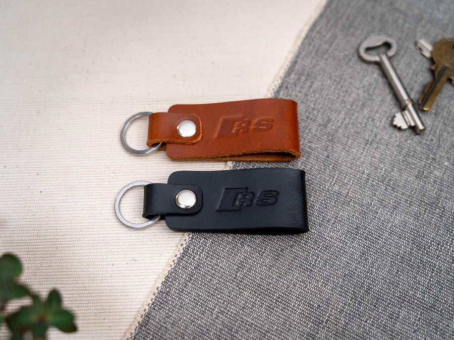 Audi RS Sport leather car keyring